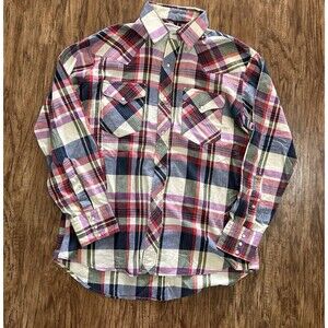 Vintage Ruddock-Bros Western Pearl Snap Shirt  Lg? 16-33 Plaid SEE PICS